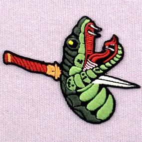 img 2 attached to Snake Dagger Embroidered Applique Emblem