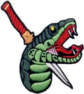 snake dagger embroidered applique emblem logo