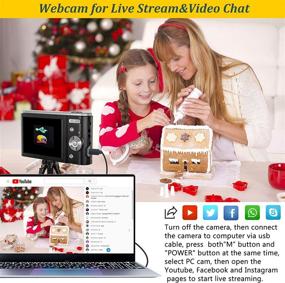 img 3 attached to Digital Camera HD 2.7K 44 MP Vlogging Camera with Webcam – 2.88&#34; IPS Screen, 16X Zoom, 2 Batteries | Perfect Gift for Birthdays, Christmas, Thanksgiving