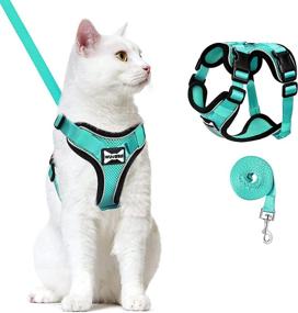 img 4 attached to 🐱 Escape-Proof WINSEE Cat Harness and Leash with 4 Buckles for Outdoor Walking - Safe, Reflective, Adjustable, Breathable Vest for Small Medium Large Cats and Small Dogs