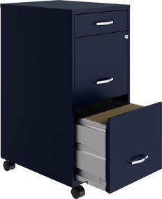 img 1 attached to 🗄️ Lorell SOHO Navy File Cabinet, 26.5 x 14.3 x 18 in