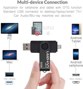 img 2 attached to 💽 LEIZHAN 32 ГБ Micro USB Flash Drive OTG Pendrive: Универсальная флеш-память для Android и ПК - Черный