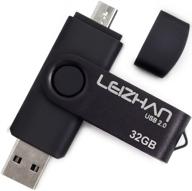 💽 leizhan 32 гб micro usb flash drive otg pendrive: универсальная флеш-память для android и пк - черный логотип