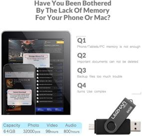 img 1 attached to 💽 LEIZHAN 32 ГБ Micro USB Flash Drive OTG Pendrive: Универсальная флеш-память для Android и ПК - Черный