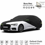 🚗 heavy duty waterproof car cover - 420d oxford cloth, all weather protection for automobiles, full outdoor rain sun shield, universal fit for sedans (up to 209 inches) logo