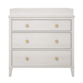 img 2 attached to 🐘 Ivory Oak Changing Table with 3 Drawers: Little Seeds Monarch Hill Poppy - Stylish and Functional Nursery Furniture