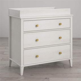 img 4 attached to 🐘 Ivory Oak Changing Table with 3 Drawers: Little Seeds Monarch Hill Poppy - Stylish and Functional Nursery Furniture