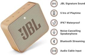 img 1 attached to JBL GO 2 Portable Waterproof Speaker in Champagne: Take Your Music Anywhere!