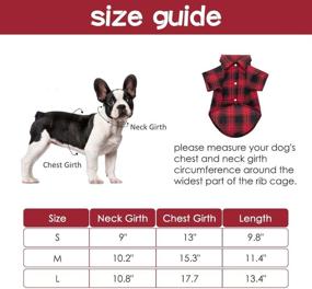 img 3 attached to 🐾 EXPAWLORER Plaid Dog Shirt - Classic Plaid Printed Pet Clothing for Cold Weather, Festive Dog Sweater for Small, Medium, and Large Dogs