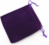 aeaoa 3.6x4.8 inches pack of 25 purple velvet gift bags - elegant drawstring jewelry pouches for wedding favors, candy & more logo