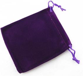 img 2 attached to AEAOA 3.6x4.8 Inches Pack of 25 Purple Velvet Gift Bags - Elegant Drawstring Jewelry Pouches for Wedding Favors, Candy & More