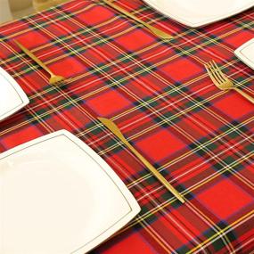 img 1 attached to RUIBAO HOME Christmas Tablecloth: Premium Rectangle Food Service Equipment & Supplies for Festive Dining