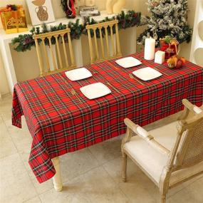 img 2 attached to RUIBAO HOME Christmas Tablecloth: Premium Rectangle Food Service Equipment & Supplies for Festive Dining