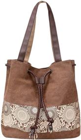 img 4 attached to Bucket Womens Canvas Handbags Shoulder