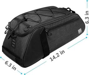 img 3 attached to 🚲 Allnice Bike Trunk Bag 8L - Rear Rack Panniers Bag for Cycling Seat Pack Saddle Pouch