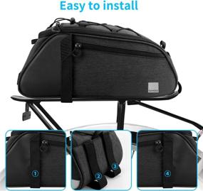 img 2 attached to 🚲 Allnice Bike Trunk Bag 8L - Rear Rack Panniers Bag for Cycling Seat Pack Saddle Pouch