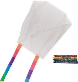 img 4 attached to In the Breeze Coloring Sled 18 Inch Kite - Creative Fun for Kids and Adults - Includes Crayons, Kite Line and Bag