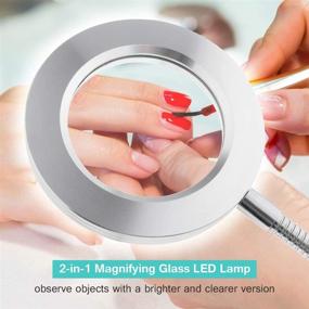 img 3 attached to 💡 JimKing Magnifying Lamp: Versatile LED Desk Lamp for Tattoo, Makeup, Reading & Manicure