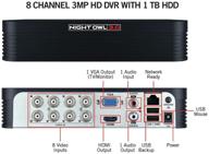 🦉 night owl 8-channel 3mp extreme hd 3.0 dvr with 1tb storage (compatible with cm-pthd30w-bu cameras) logo