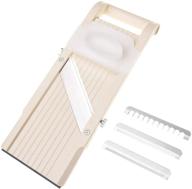 🔪 benriner super slicer: top-quality beige slicer with 4 japanese stainless steel blades logo