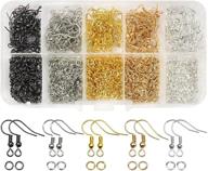 📿 toaob 150pcs earring hooks kit - hypoallergenic ear wires with 5 color options and 1000pcs jump rings - jewelry making findings for earrings logo