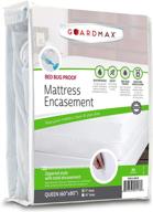 🛏️ queen size guardmax mattress protector cover - zippered, waterproof, bed bug encasement - soft, hypoallergenic, breathable (60"x80") logo