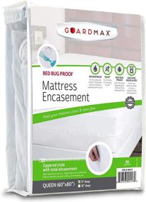 img 4 attached to 🛏️ Queen Size Guardmax Mattress Protector Cover - Zippered, Waterproof, Bed Bug Encasement - Soft, Hypoallergenic, Breathable (60"x80")
