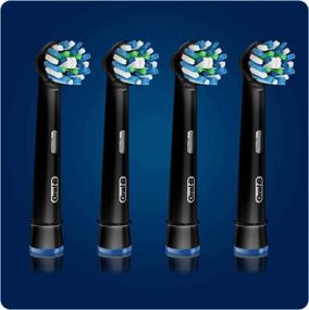 img 3 attached to Oral-B CrossAction Black Edition 3+1 Replacement Heads Pack: Enhanced Cleaning Performance