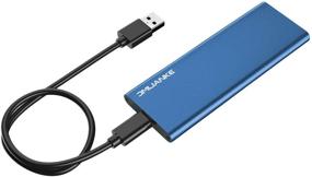 img 4 attached to DMLIANKE M.2 to USB Type-C Enclosure: SATA M.2 SSD External Case (Blue)