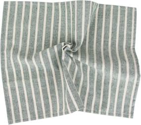 img 2 attached to Cotton Dinner Napkins by INFEI - Stylish Striped Serveware for Tabletop Elegance