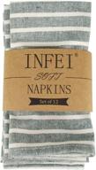 cotton dinner napkins by infei - stylish striped serveware for tabletop elegance логотип