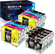 e-z ink (tm) remanufactured ink cartridge replacement for epson 127 t127 (12 pack): compatible with nx530 nx625 wf-3520 wf-3530 wf-3540 wf-7010 wf-7510 wf-7520 545 645 - 6 black, 2 cyan, 2 magenta, 2 yellow logo