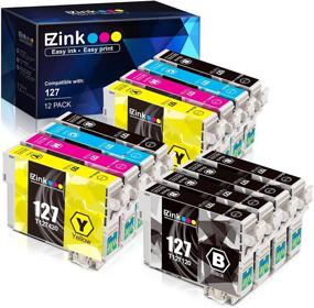 img 4 attached to E-Z Ink (TM) Remanufactured Ink Cartridge Replacement for Epson 127 T127 (12 Pack): Compatible with NX530 NX625 WF-3520 WF-3530 WF-3540 WF-7010 WF-7510 WF-7520 545 645 - 6 Black, 2 Cyan, 2 Magenta, 2 Yellow