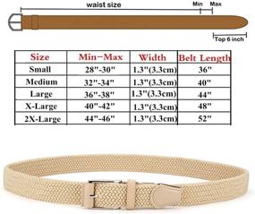 img 3 attached to 👨 Braided Elastic Stretch Canvas Men's Belts - Perfect Accessories for Men