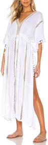 img 3 attached to Bsubseach Swimsuit Swimwear Sleeve Tassel Women's Clothing for Swimsuits & Cover Ups
