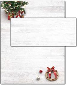 img 4 attached to 🎄 Christmas Tree & Wreath Holiday Paper & Envelopes Bundle (20 Sets)