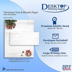 img 3 attached to 🎄 Christmas Tree & Wreath Holiday Paper & Envelopes Bundle (20 Sets)