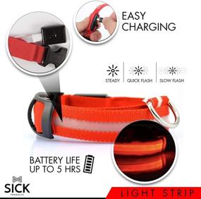 img 1 attached to Sick Products Collar Rechargeable Glowing