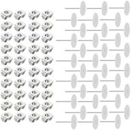 📿 sushare 300 pairs stainless steel earrings posts flat pad for earring making findings - silver 6mm logo
