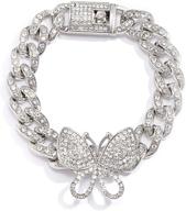 yfstyle butterfly bracelets rhinestone accessories silver logo