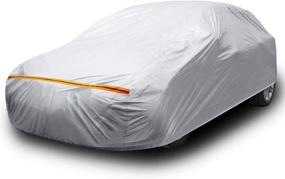 img 4 attached to 🚗 Ohuhu Car Cover for Sedan 191-201 - Windproof, Dustproof, UV Protection, Scratch Resistant: Universal Auto Vehicle Cover for Sedans