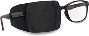 img 4 attached to 👁️ Premium Silk Eye Patch for Adults and Kids - Covers Either Eye (Medium Size, Pure Black)