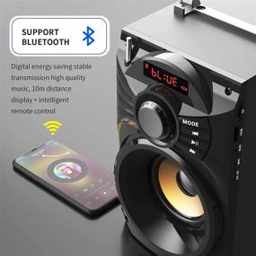 img 3 attached to Окунитесь в глубокие басы и портативный звук: беспроводной Bluetooth-динамик с сабвуфером 🔊 Идеально подходит для вечеринок на открытом воздухе и дома, телефонов, компьютеров - в комплекте FM-радио и MP3-плеер.