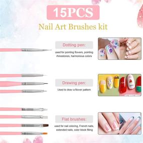 img 3 attached to 💅 Nail Art Supplies: Explore the Ultimate Collection of Nail Art Design Tools - Nail Painting Brushes, Dotting Tools, Striping Tape, Colorful Rhinestones for Nails