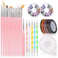 💅 nail art supplies: explore the ultimate collection of nail art design tools - nail painting brushes, dotting tools, striping tape, colorful rhinestones for nails logo