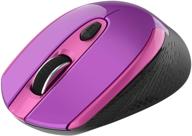 wireless rechargeable mouse, cimetech slim 2.4g optical mice for laptop, cordless quiet mouse with usb nano receiver - purple logo