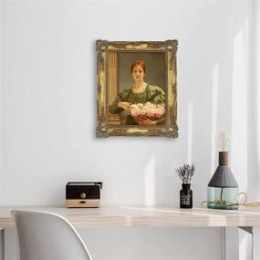 img 2 attached to 🖼️ 8x10 Vintage Gold Photo Frame with Floral Relief- Wall and Tabletop Frames