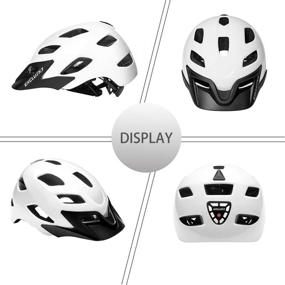 img 1 attached to 🚴 Exclusky Adult Bike Helmet with USB Rear Light – Lightweight, Adjustable Helmet for Urban Commuter Women and Men, 22.05-24.01 Inches