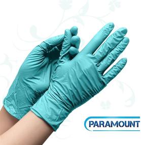 img 1 attached to PARAMOUNT NITRILE MULTIPURPOSE DISPOSABLE TURQUOISE