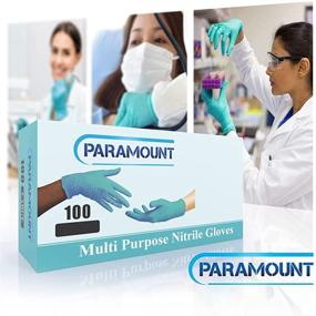 img 2 attached to PARAMOUNT NITRILE MULTIPURPOSE DISPOSABLE TURQUOISE